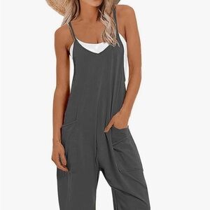 Dark Gray Sleeveless Jumpsuit
